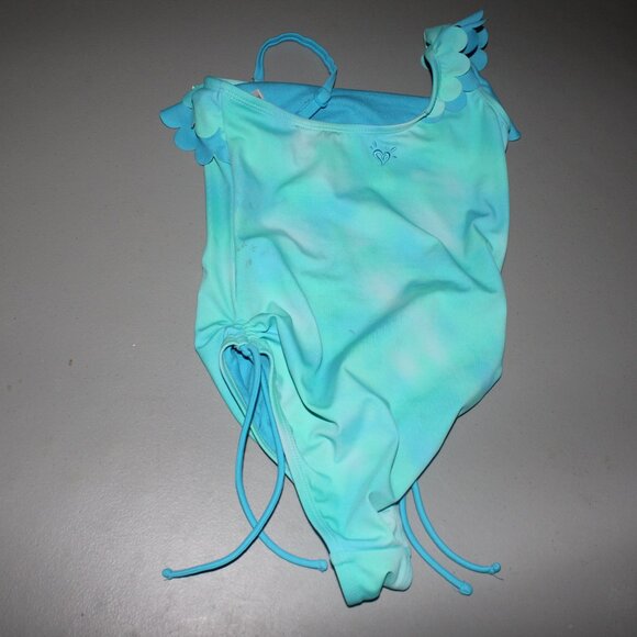 Blue & Green 1 Pcs Justice Swimsuit Size 7 - Picture 5 of 10